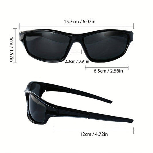Sunglasses for Men - Full Frame Glasses Lightweight PC Lens - Futuristic Modern Eyewear with - product detail view 2