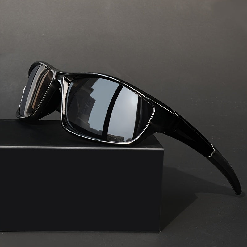 Sunglasses for Men - Full Frame Glasses Lightweight PC Lens - Futuristic Modern Eyewear with - product detail view 17
