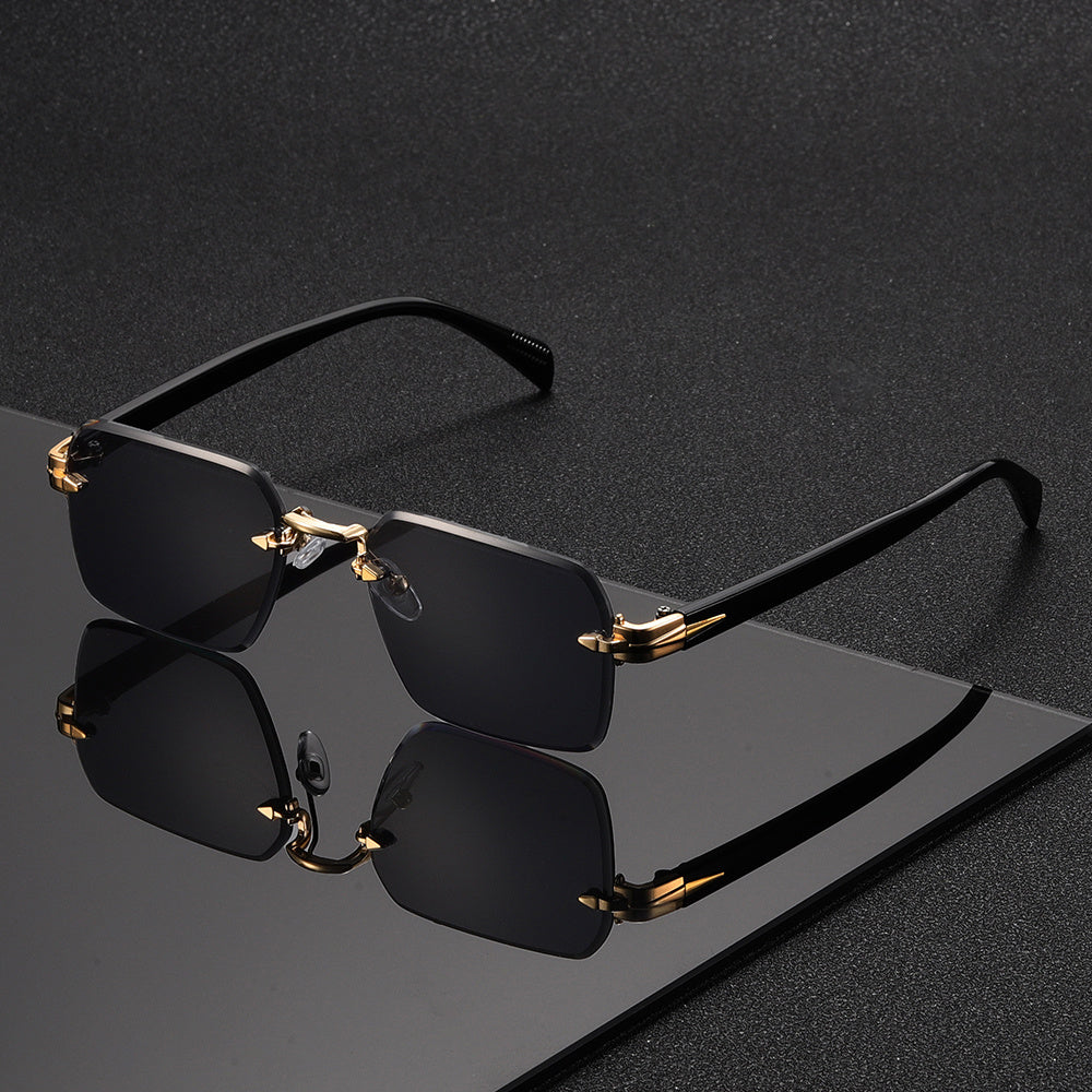 Sunglasses for Men - Metal Gradient for Women HD Cut-Edge Lenses, Light Luxury Street Style - product detail view 12