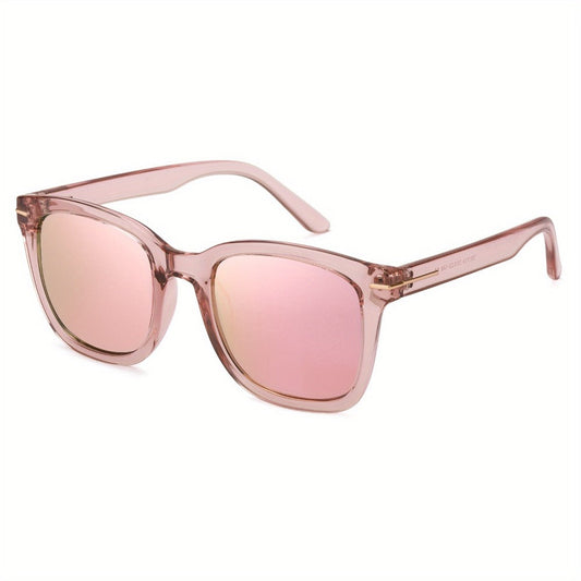 Sunglasses for Women - Oversized for Polarized Square Mirrored Frame UV400, Trendy Fashion Shades - product detail view 2