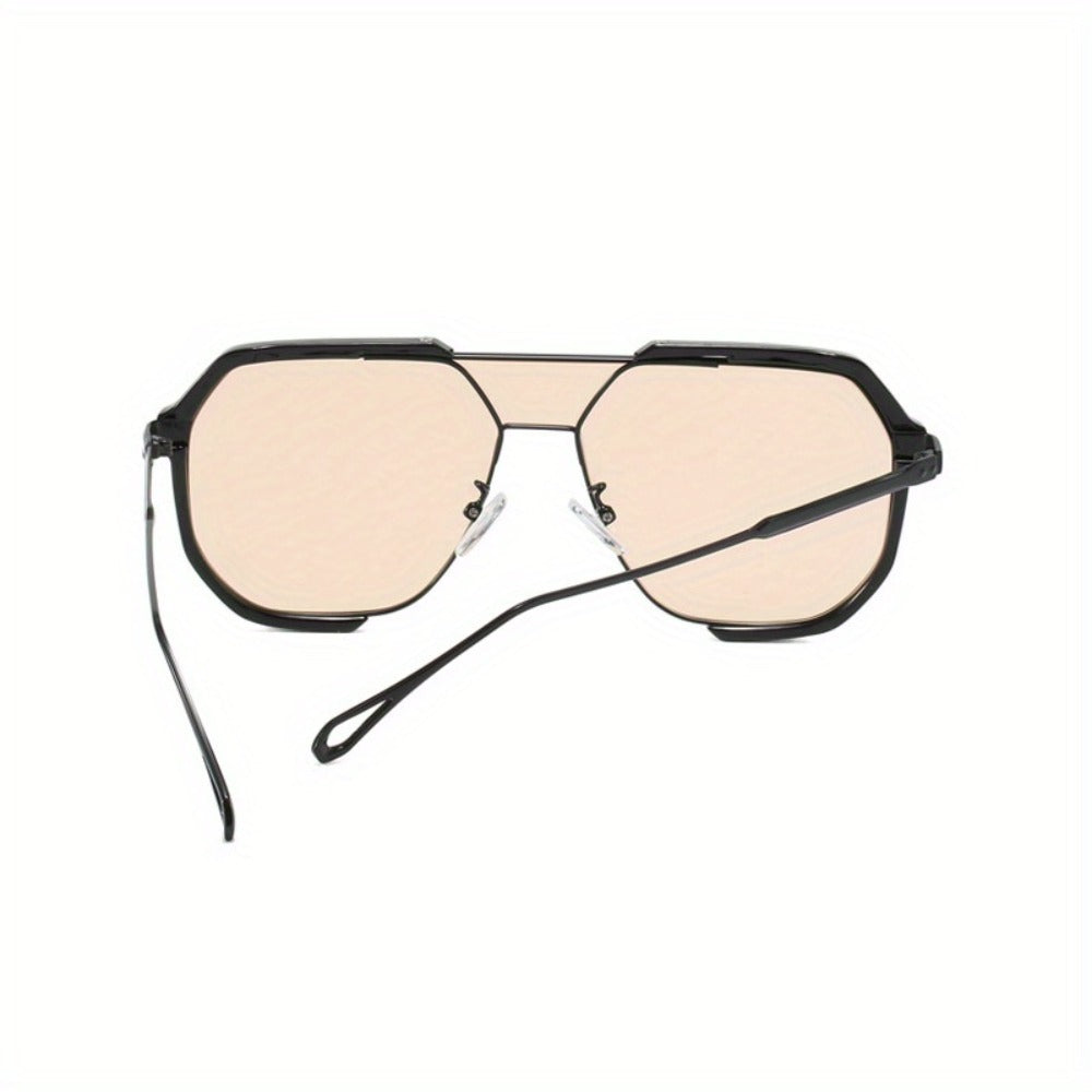 Sunglasses for Men - Oversized for Women Vintage Double Bridge Semi-Rimless UV Protection AC - product detail view 13