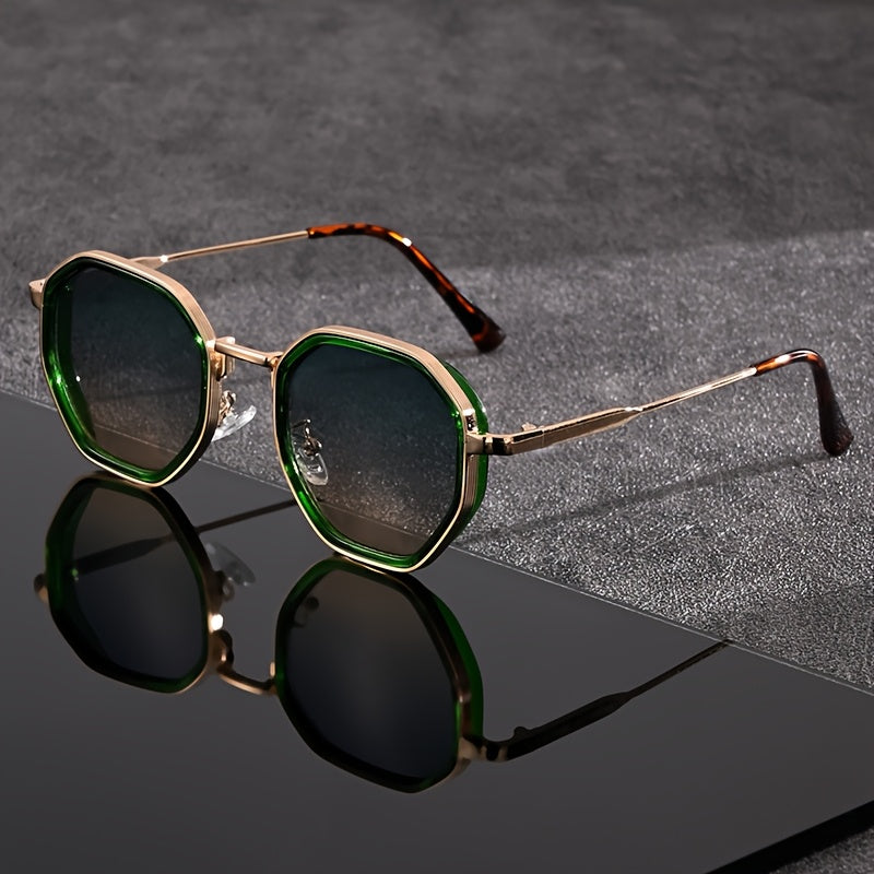 Sunglasses for Men - Polygonal for Women Geometric Frame Trendy Tinted Lenses Lightweight - product detail view 13