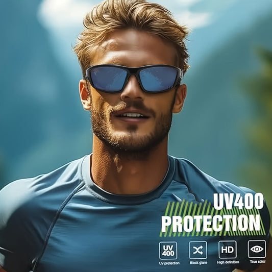 Sunglasses for Men - Sports 4 Pack UV400 Full Frame - Ultra-Light PC Lens Bulk Set Women - product detail view 2