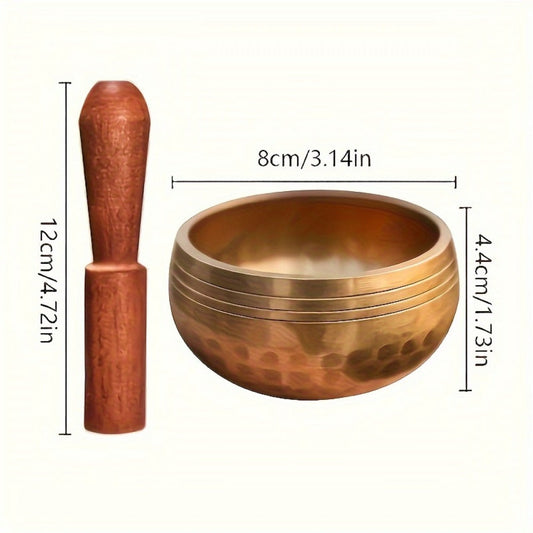 Tibetan Singing Bowl Set with Mallet and Washers for Meditation and Yoga detail image