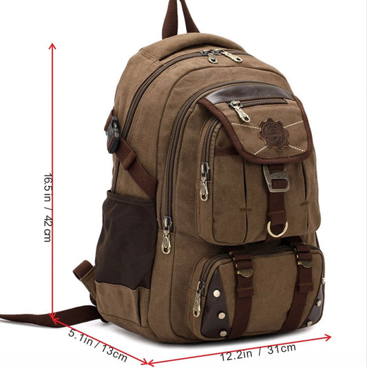 Travel Backpack – Canvas, Large Capacity, for Travel & School – detail view 3