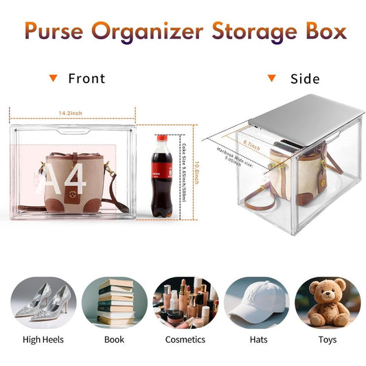 Travel Organizer Bag – Clear, Clear Acrylic Organizer Closet Storage – alternate view