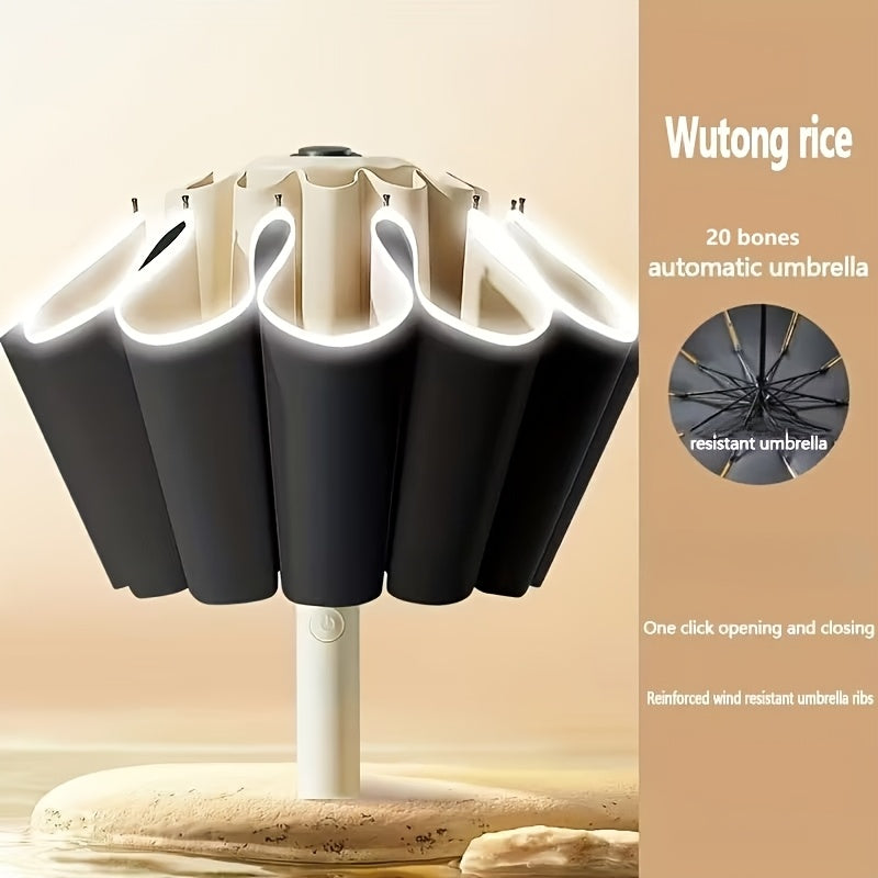 Travel Umbrella – Windproof, Rib Windproof Reverse Folding Umbrella – detail view 17