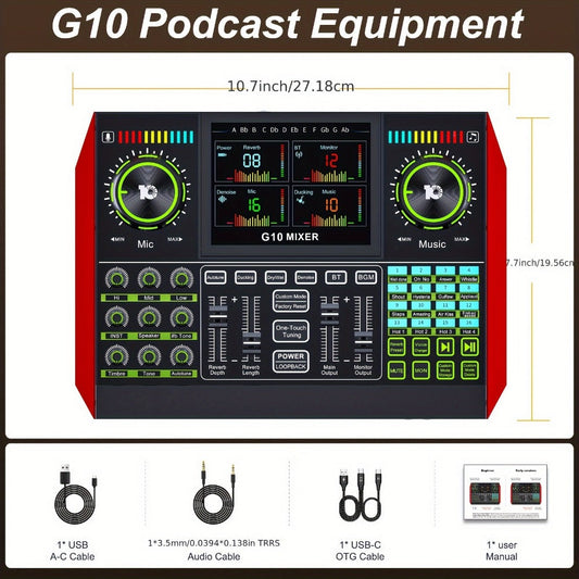 USB Audio Interface, Condenser, USB, Tenlamp, G10, Pro for Recording and Streaming detail image