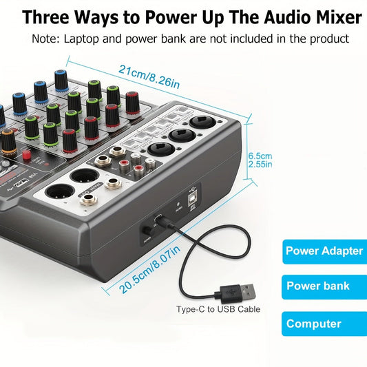 USB Audio Interface, Wireless, USB, Aveek, Professional, Mixer for Recording and Streaming detail image