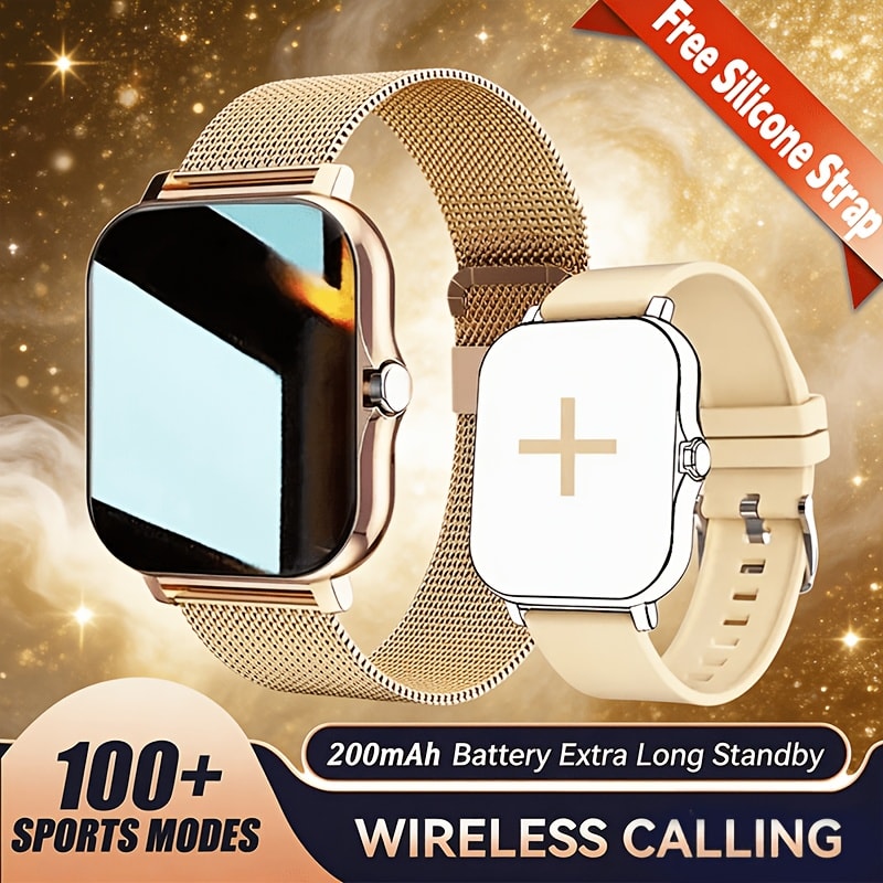 Smartwatch 2-in-1 with Built-In Wireless Earbuds, Calling, Music, Camera and Strap Options