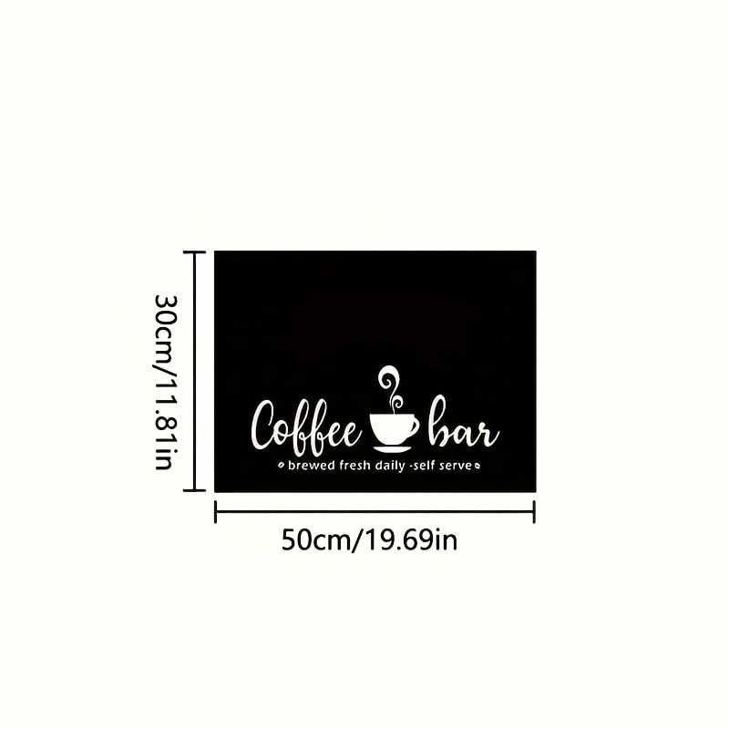 Kitchen Mat, Bohemian Coffee Bar Counter Pad in Five Sizes with Absorbent Fabric and Machine-Wash Care