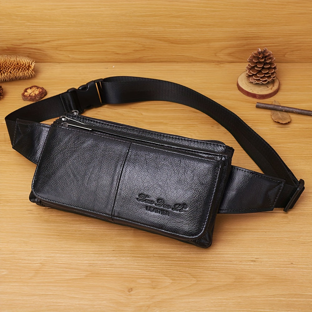 Waist Bag – Genuine Leather, Adjustable Strap, Lightweight, for Travel – detail view 20