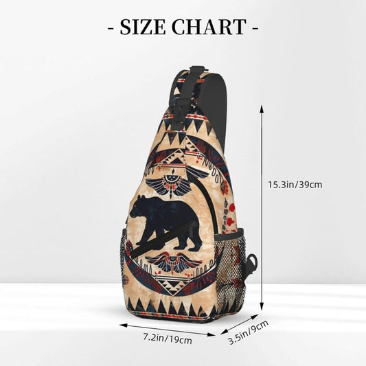 Waist Bag – for Travel & Everyday Use, Tribal Print Chest Native American – detail view 2