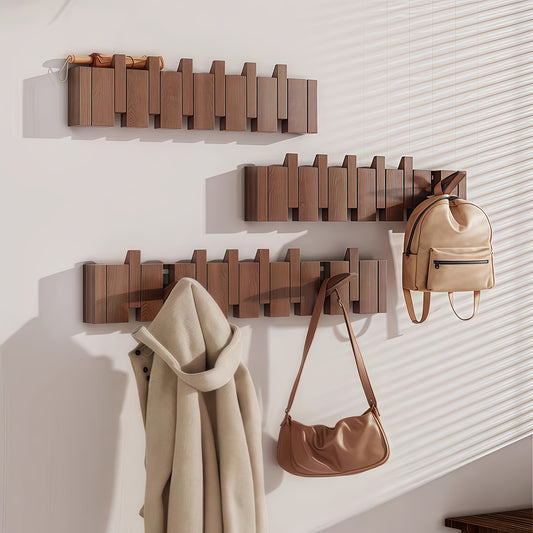 Wall-Mounted Foldable Coat Rack, Entryway Hall Tree for Organized Everyday Storage detail image