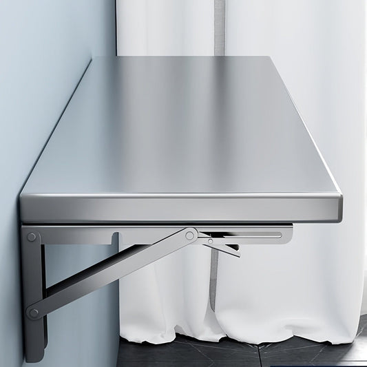Wall-Mounted Metal Folding Table, Foldable Card Table for Bathroom detail image