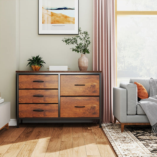 Wide Fabric Dresser, Drawer Storage Cabinet for Organized Everyday Storage in Bedroom detail image