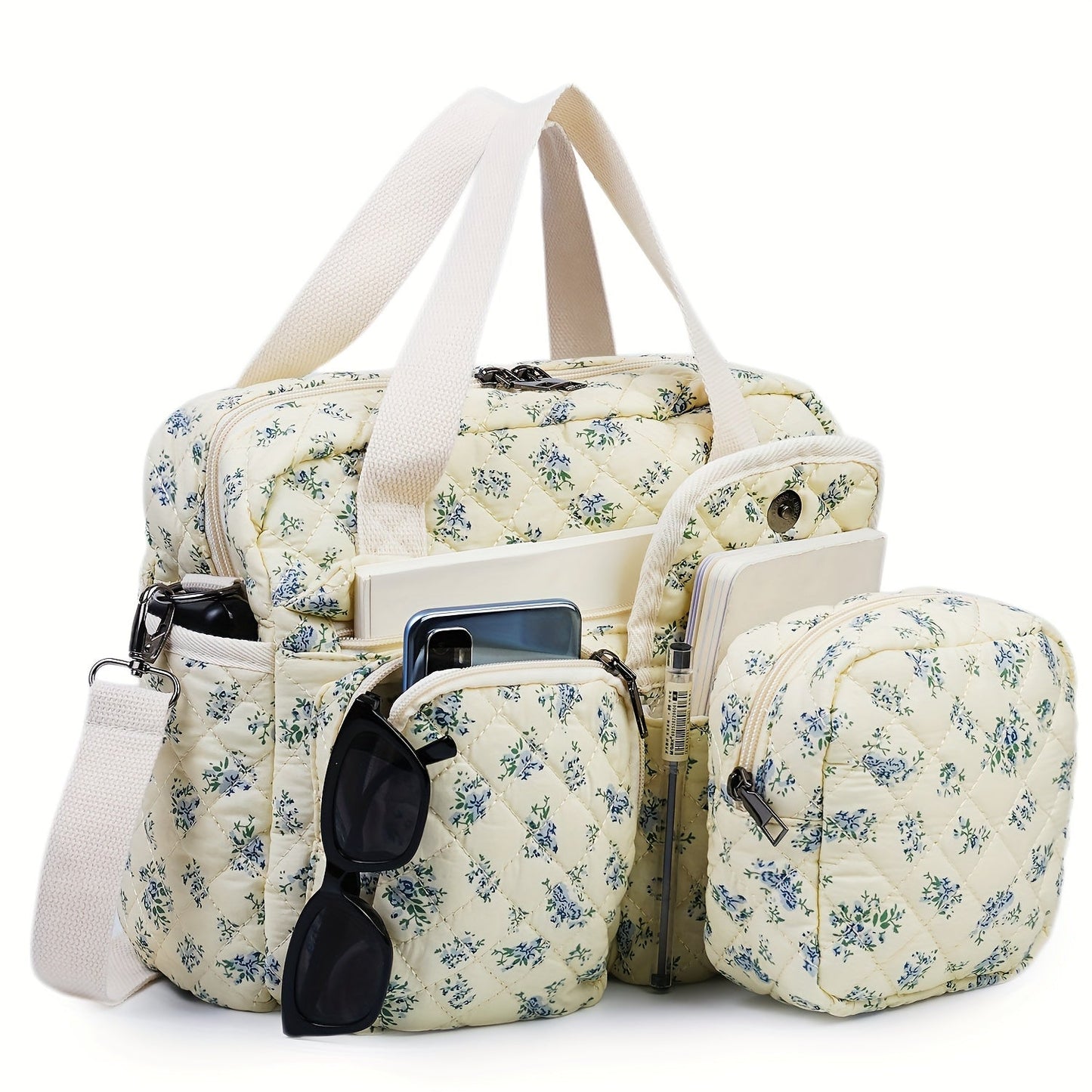 Crossbody Bag for Women – 2 Pcs, Quilted, Multi-Pocket, for Everyday Use – detail view 14