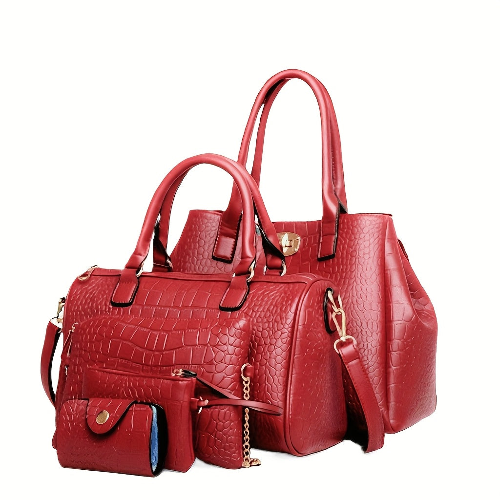 Crossbody Bag for Women – 5-Piece, PU Leather, Large Capacity, Expandable – detail view 2