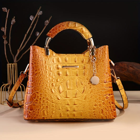 Crossbody Bag for Women – Crocodile Print Luxury Vintage Removable – detail view 10