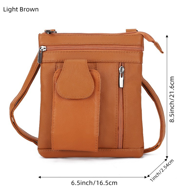 Crossbody Bag for Women – Genuine Leather, Adjustable Strap – detail view 31