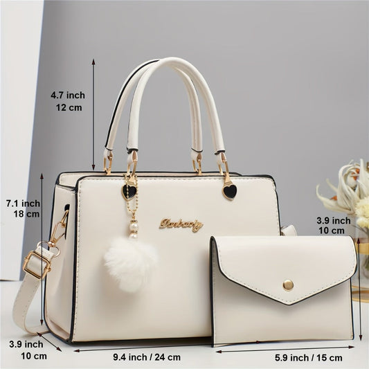 Tote Bag for Women – 2-Piece, Adjustable Strap – alternate view
