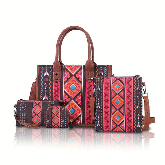Tote Bag for Women – 4 Piece, Canvas, Large Capacity – alternate view