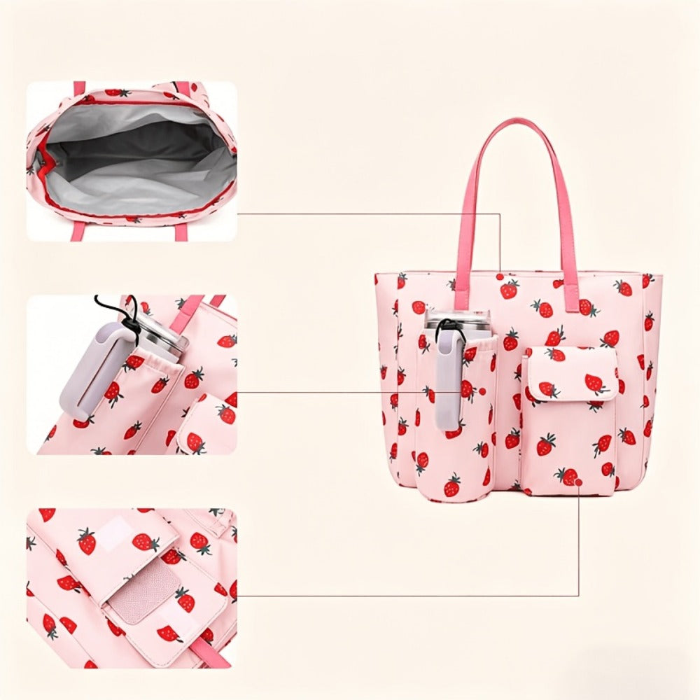 Tote Bag for Women – Nylon, Large Capacity, Multi-Pocket, Lightweight – detail view 15
