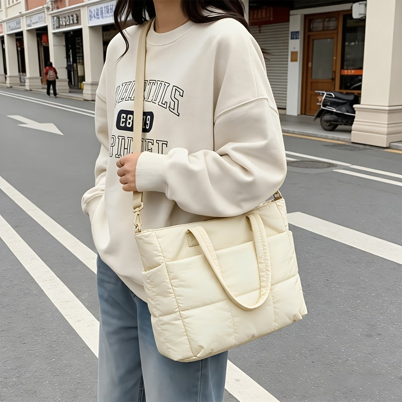Tote Bag for Women – Quilted, Large Capacity, for Travel & Work – detail view 6
