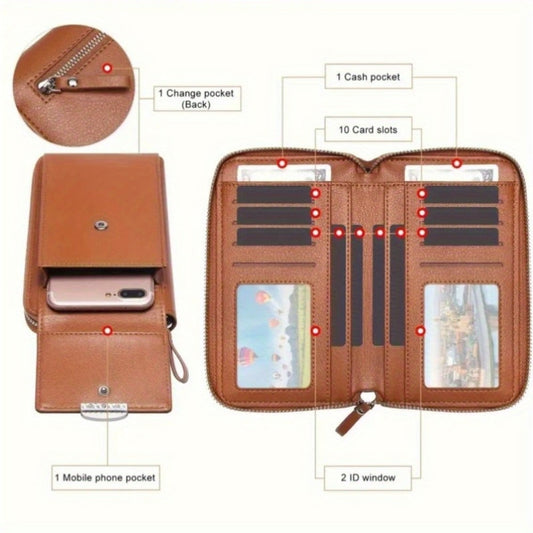 Women's Wallet – PU Leather, Adjustable Strap – detail view 3