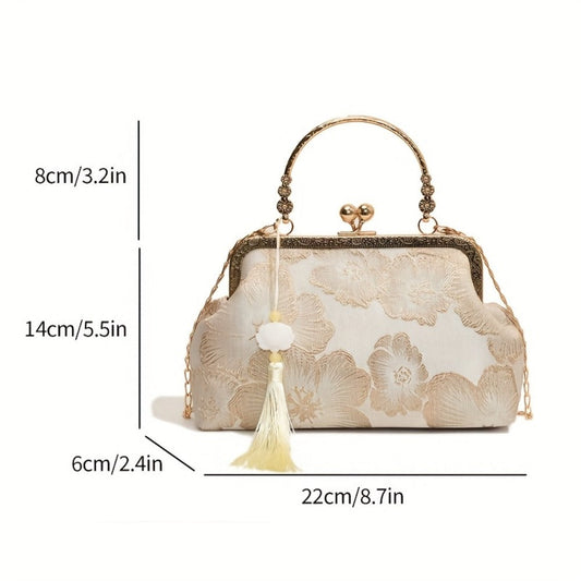 Women's Wallet – Retro Ethnic Evening Metal Chain – detail view 3