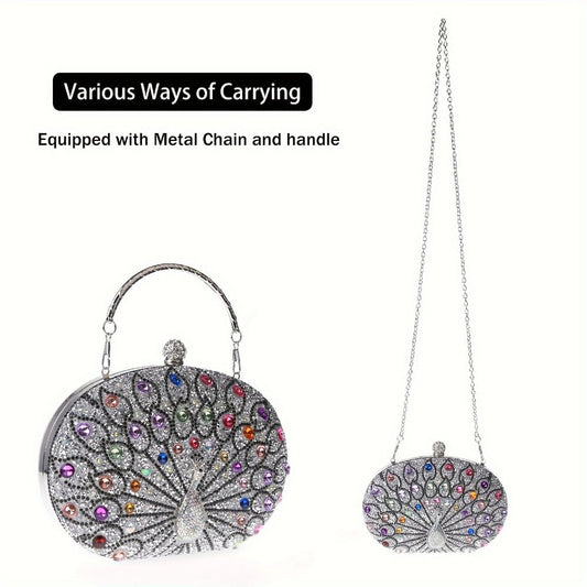 Women's Wallet – Rhinestone Clutch Round Clasp Evening – alternate view