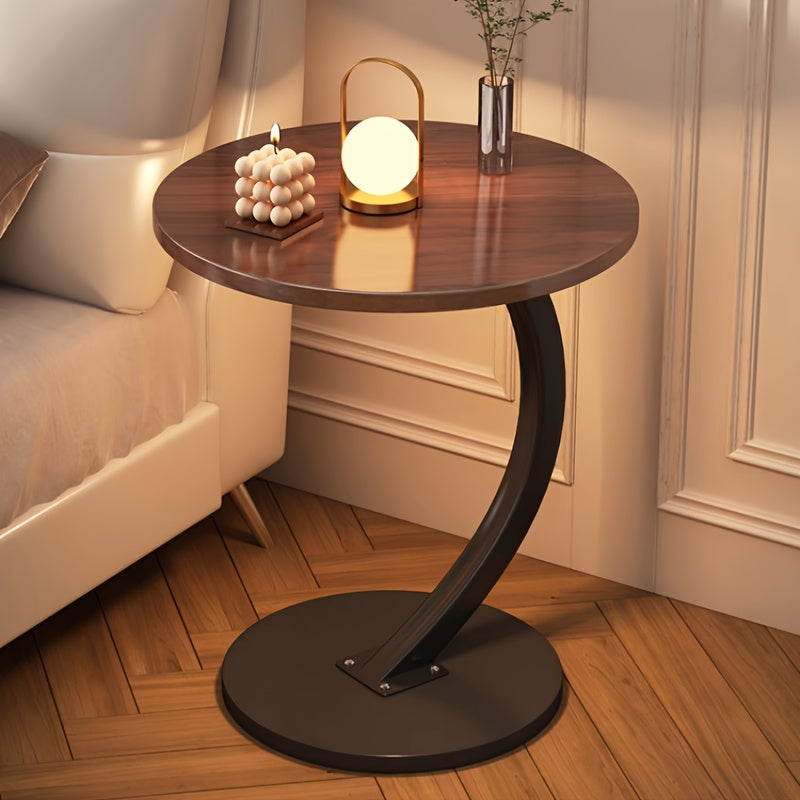 Side Table shown in the Single Layer Walnut Color option