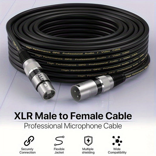 XLR Microphone Cable, 6 Inch, 10 Inch, 4-Pack, QIDUOHAO for Connecting Microphones detail image
