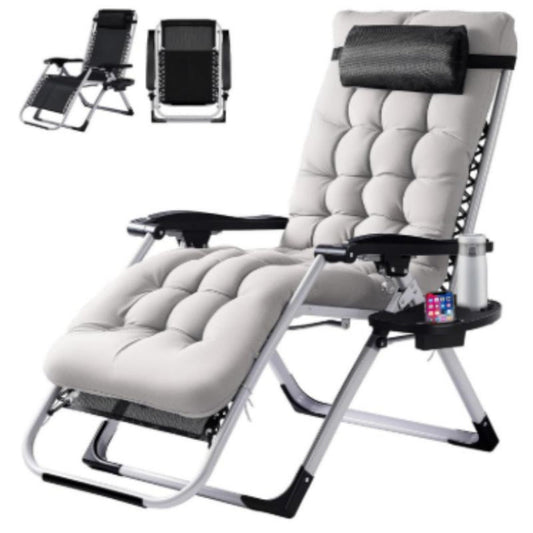 Zero-Gravity Foldable Zero Gravity Recliner with Cup Holder and Removable Cushions detail image
