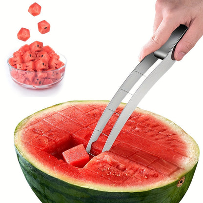 Watermelon Cutter Slicer Stainless Steel Cube Cutting Tool Kitchen Gadget for Fruit Salad Juice Prep Fun Summer Kitchen Accessory Gift