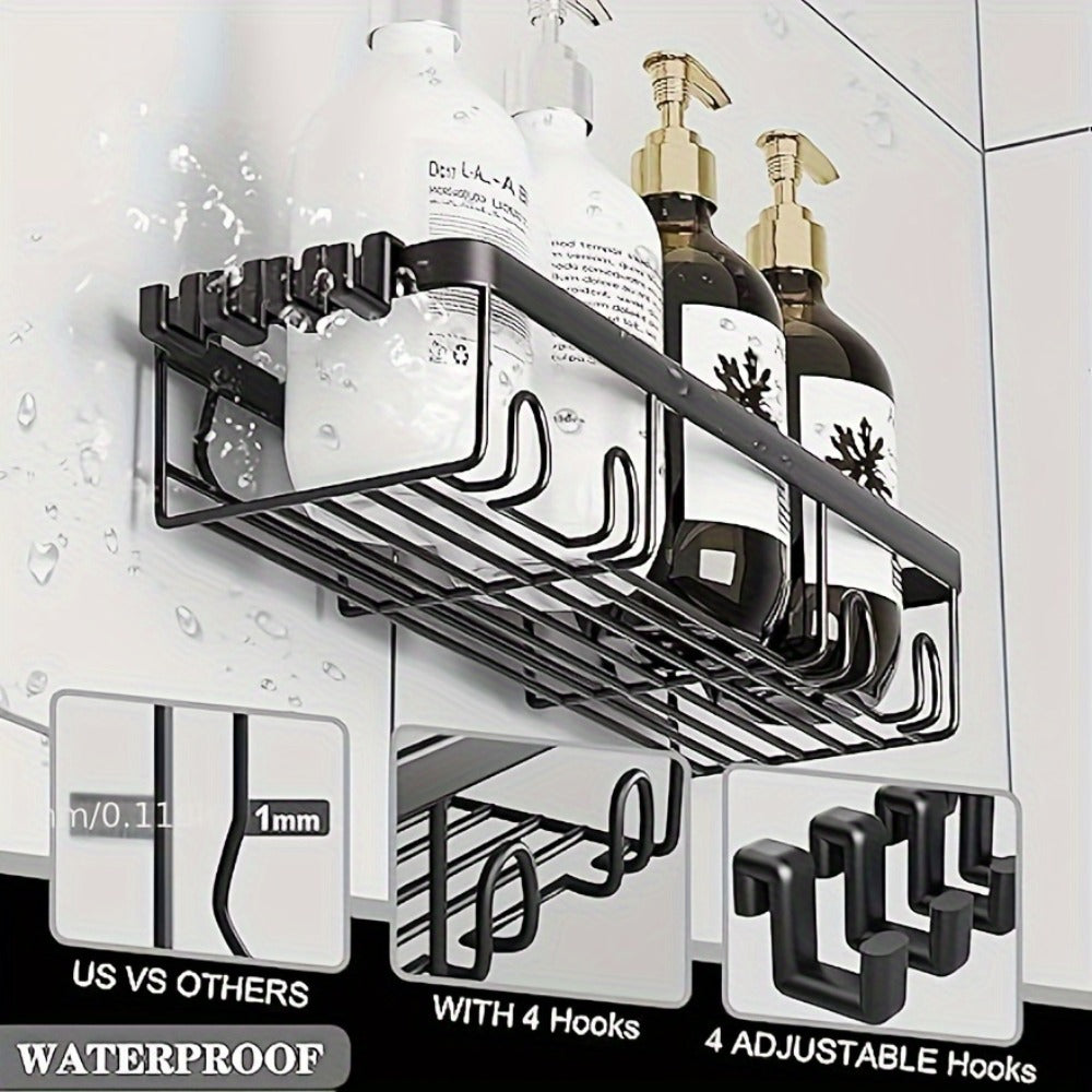 Five-Piece Shower Caddy Organizer Set with Soap Holder in Ten Exact Checkout Colors for Home and Everyday Use