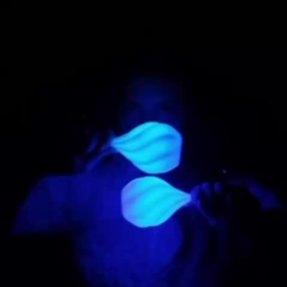 Glow Poi Balls LED Spinning Set 1 Pair – Rainbow Fade & Strobe Light Up Poi for Beginners & Professionals Flow Arts Dance Rave Festival Performance Toy Gift