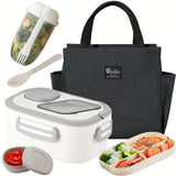 White - Lunch Box + Salad Cup + Meal Bag
