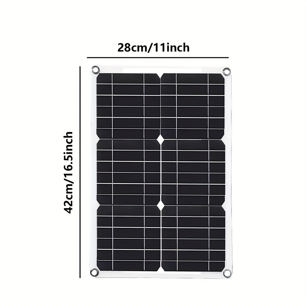 Solar Panel Kit 12V Monocrystalline | Solar Charge Controller, Battery Clips, Extension Cable, USB Ports for Car, Boat, RV, Motorcycle, Camping, Emergency Battery Charging