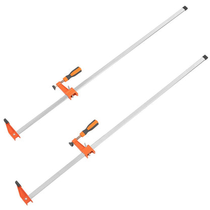 Thirty-Six-Inch Woodworking Bar Clamps, Two-Pack with Quick-Change F-Clamp and Spreader Design