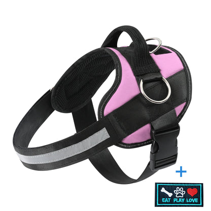 Breathable Reflective Dog Harness with Control Handle – Adjustable Outdoor Vest for Walking Running Hiking – XS to XXL