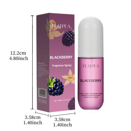 Eau de Toilette Vanilla Blackberry 50ml Body and Hair Fragrance Spray in Single or Two-Pack Options