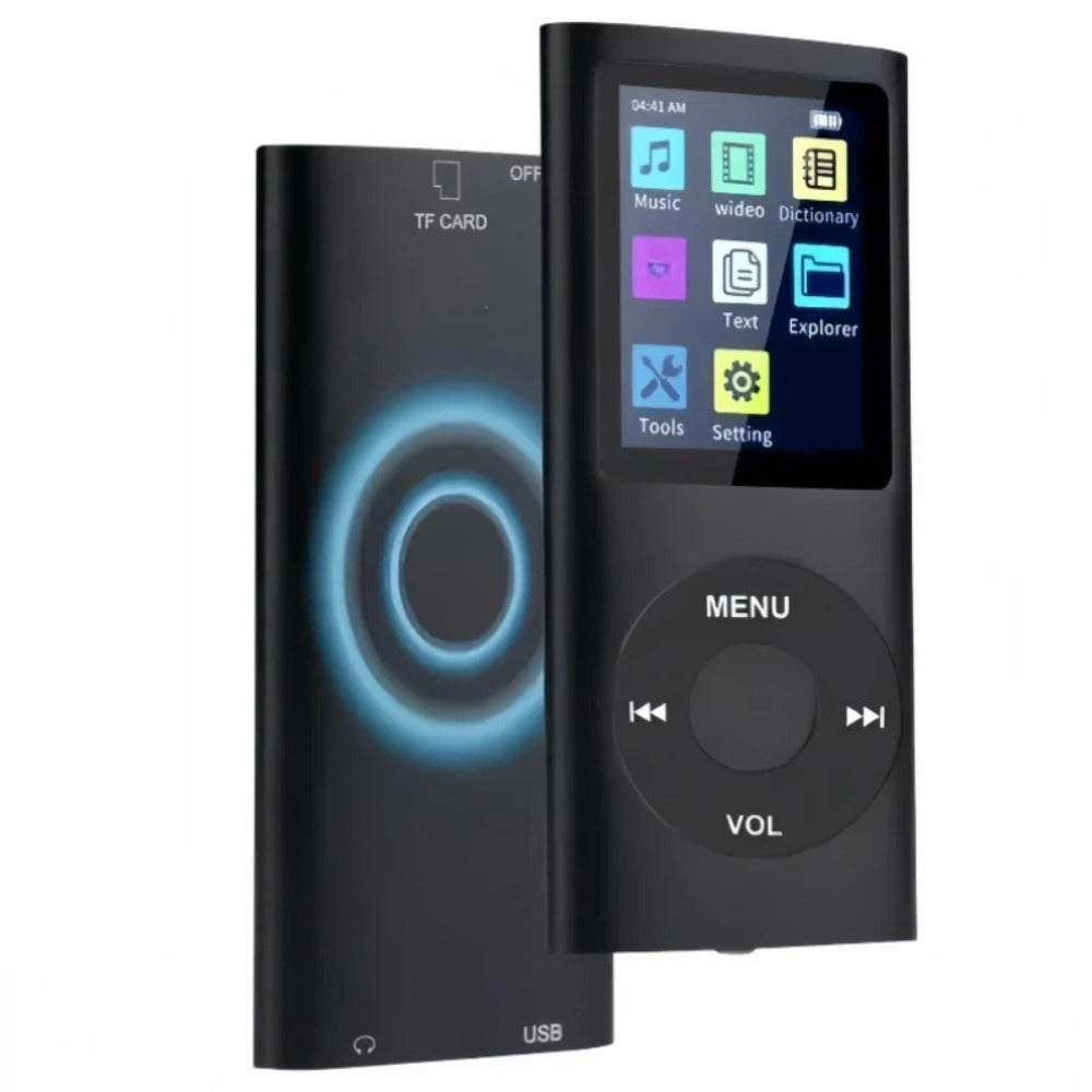 Wired MP3 and MP4 Player with 64GB Card Support, 8-Hour Battery and Six Model Options with Earphones