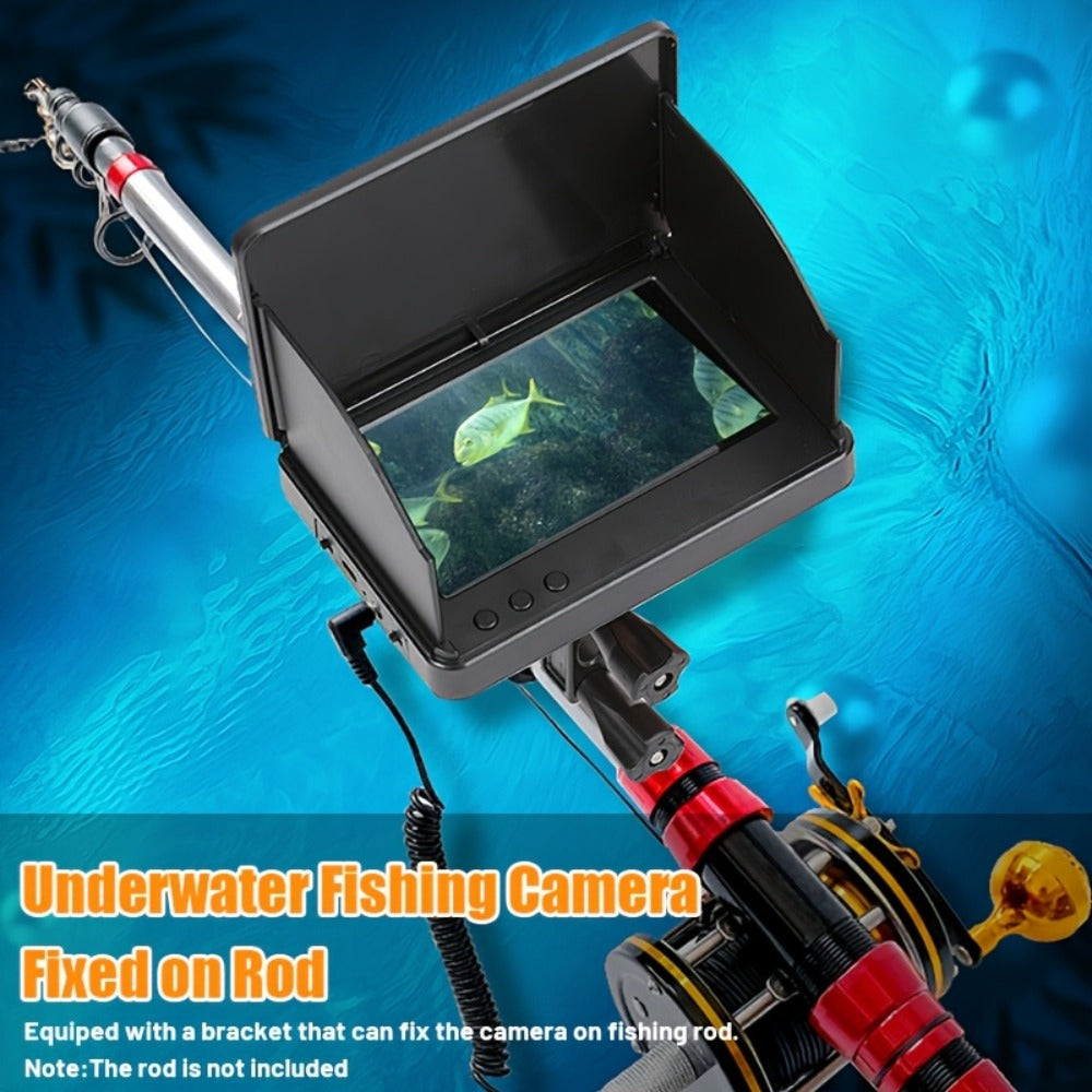Underwater Fishing Camera 4.3-Inch HD Display with Night Vision & Triple Light Shielding – Portable Fish Finder with Bait Monitor, Complete Fishing Kit for Ice Lake River Sea Fishing