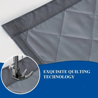 Quilted Magnetic Door Curtain in Grey or Brown with Six Exact Widths and 82.7-Inch Listed Length