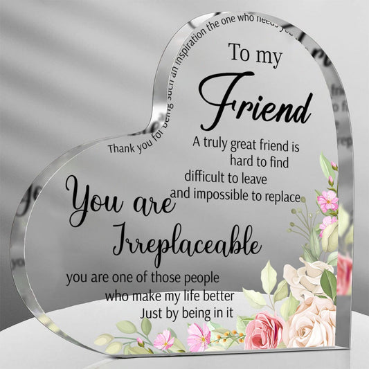 Sunflower Acrylic Friendship Gift for Women – Bestie Birthday Christmas Thank You Present Unbiological Sister BFF Keepsake