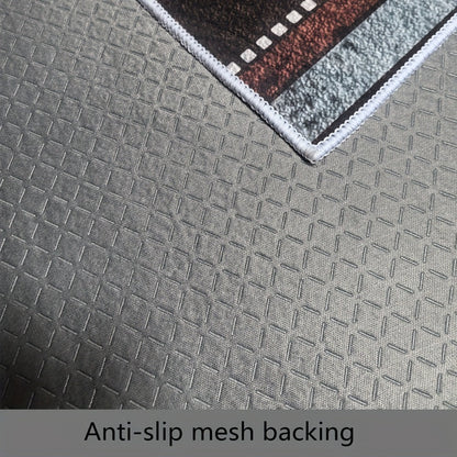 Bohemian Area Rug Machine Washable Non-Slip Vintage Flannel Floor Rug for Living Room Bedroom Home Decor