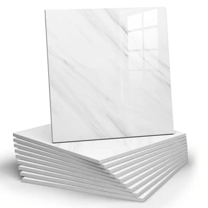 Twenty-Piece 30 cm Marble-Pattern Wall Tile Sticker Set with Five White, Green, Gray or Black Designs