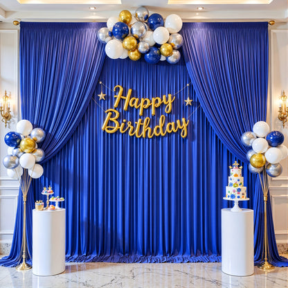 4-Pack 5x10ft Elegant Spandex Photography Backdrop | Wear-Resistant, Wrinkle-Free, Soft & Opaque Party Decoration Banners for Weddings, Birthdays, Stages, Exhibitions & Events