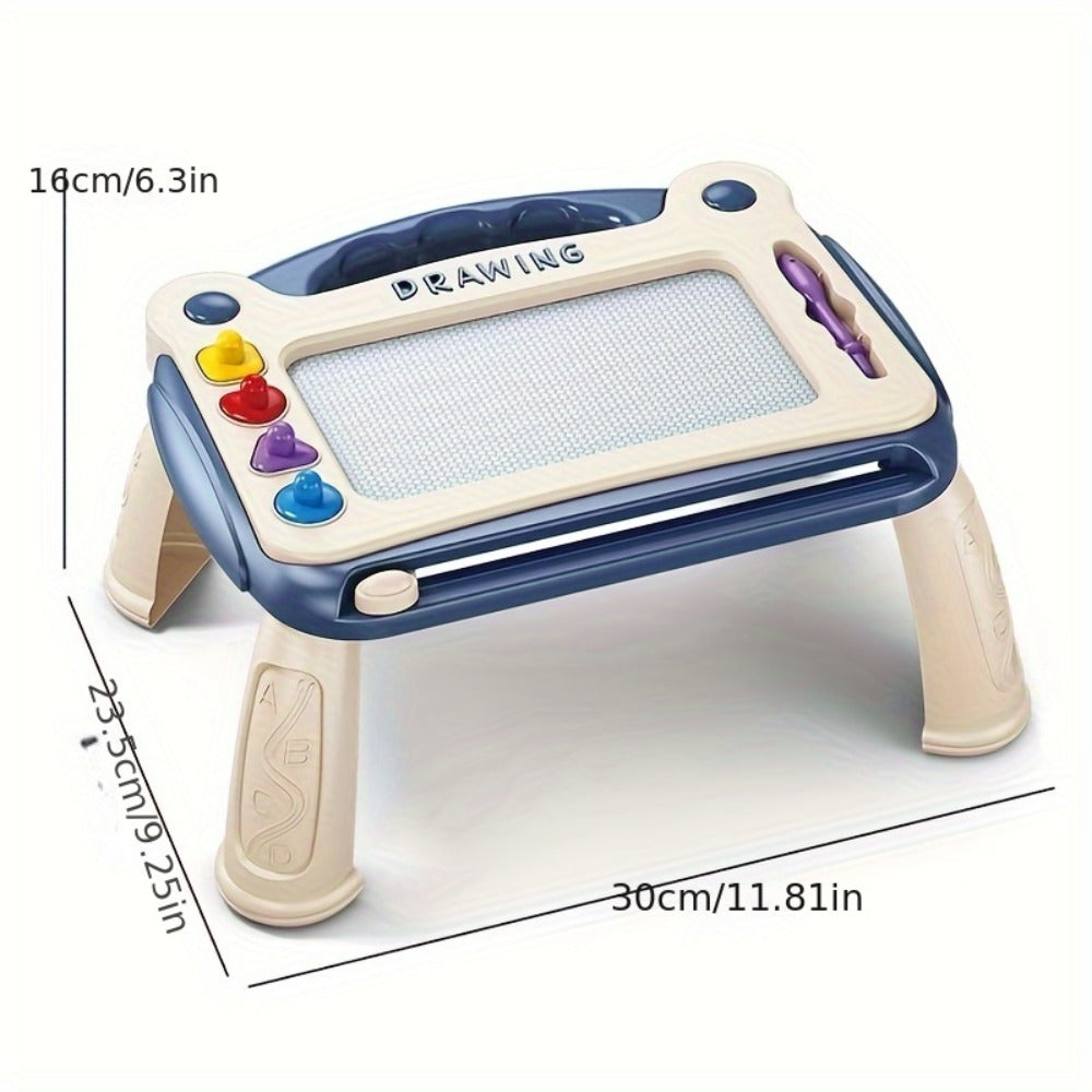 Kids Drawing Board with 4 Stamps 4 Holders and 1 Pen Educational Doodle Board Toy for Boys Girls Toddlers Learning Art Table Desk Birthday Gift
